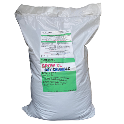 GROW XL Organic Dry Crumble Fertilizer NPK 6-10-1 with 10% Ca