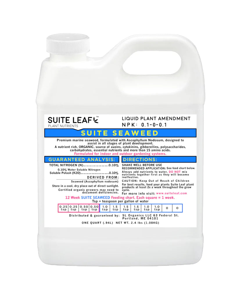 Suite Seaweed Liquid Plant Fertilizer NPK 0.1-0-0.1